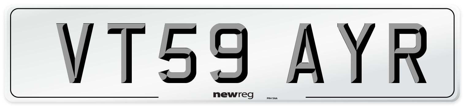 VT59 AYR Number Plate from New Reg